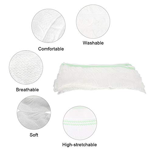 Huairdum Mesh Incontinence Aid Panties, 10 Pcs Breathable High Comfortable Fixed Reusable Washable Diaper Stretch Net Pants for Elderly Maternity People(XL)
