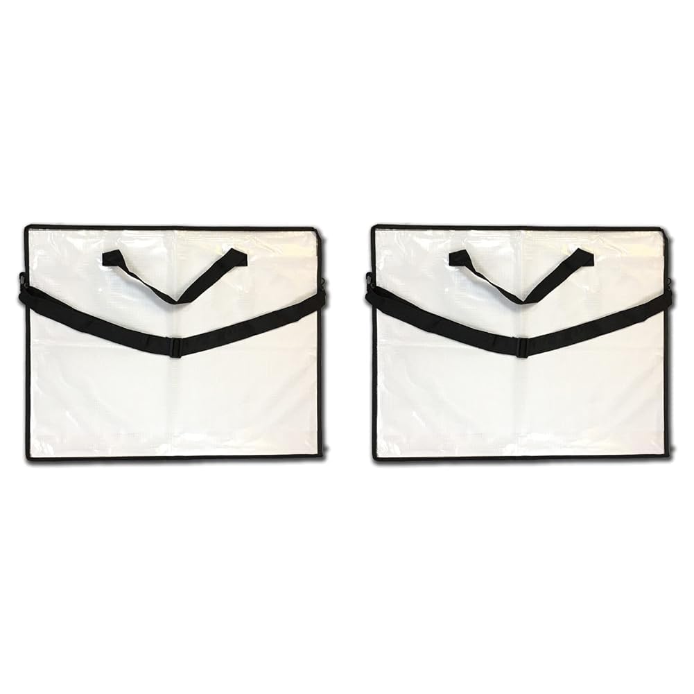 ARK A2 Portfolio Carry Case Art Folder Tuff/Zipper Bag with Shoulder Strap/Handle (66 X 52 x 4.0 - CM) (Pack of 2)