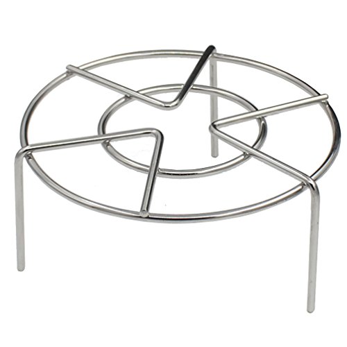 Z ZICOME Stainless Steel Steam Rack Stand Steaming Trivet, 6" Diameter, 2.75" High 1 Z ZICOME Stainless Steel Steam Rack Stand Steaming Trivet, 6" Diameter, 2.75" High