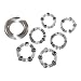 Penile Cock Rings Silicone Male Erection Enhancement Stay Hard Set of 7 Includes 6 Clear Ribbed Cockrings & 1 Thick Clear Donut Discreet Packaging