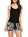 Ekouaer Casual Tank Bottom Cotton Pajama Shorts Set For Women