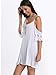 Choies Women's Cut Out Cold Shoulder Lace Trumpet Sleeve Spaghetti Strap Dress Top