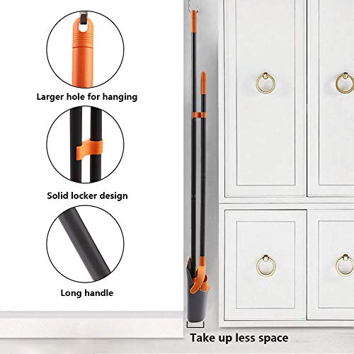 image for SANGFOR Dustpan and Broom Set Broom and Dustpan Set Upright Stand Up D