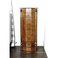 Alveare Home Anastasia Standing Jewelry Armoire, Walnut