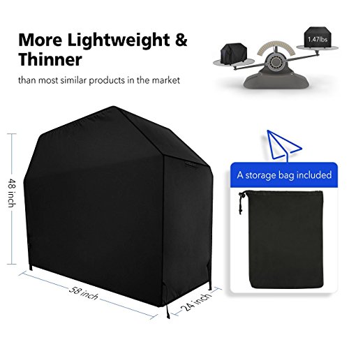 image for VicTsing Lightweight 3-4 Burner Gas Grill Cover, Medium Duty Waterproo