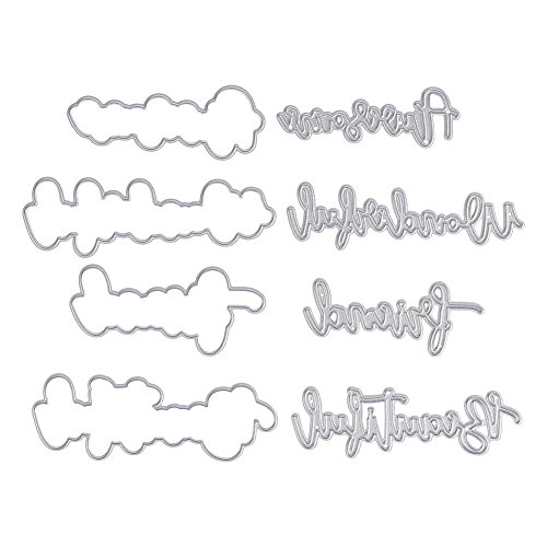 WinnerEco 4pcs Metal DIY Embossing Cutting Dies Stencil Card for Scrapbooking Album - Thumbnail 5