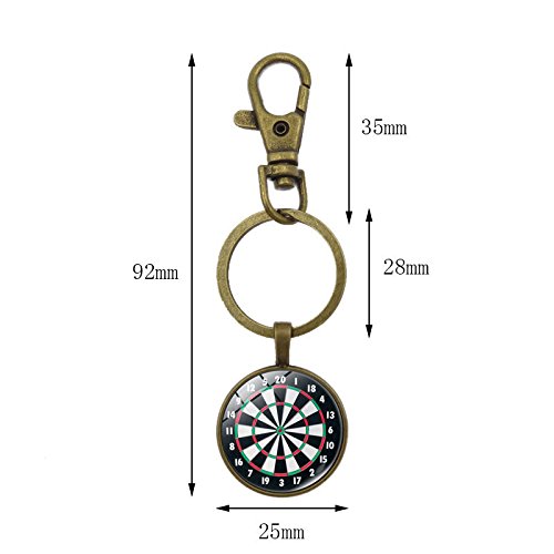 Kanggest Darts Target Pendant Charm Keychain Keyring for Husband Boyfriend Sports Fan - Thumbnail 7