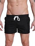Neleus Men's Dry Fit Athletic Running Beach Shorts,801,Black,USA S+,Asia Tag L
