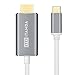 USB C to HDMI Cable(4K@60Hz), ITANDA USB Type-C to HDMI Cable [Thunderbolt 3 Compatible] for MacBook Pro 2018/2017, iPad Pro/MacBook Air 2018, Surface Book 2, Samsung S9, and More - Gray - 6FT/1.8m