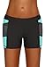 Aleumdr Swim Shorts For Women Color Block Wide Waistband Swim Shorts Bathing Trunks Tankini Bottom Boyshort Swimsuit Panties Mint Green Plus Size XL