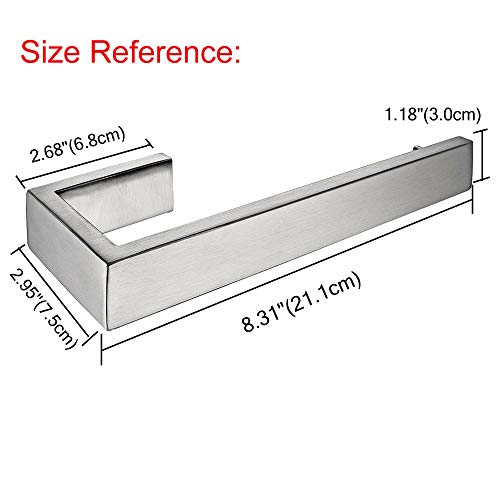 Nolimas Bathroom Hardware Towel Bar SUS 304 Stainless Steel Square Towel Ring Shelf Holder Rack Bath Kitchen Garage Heavy Duty Wall Mounted, Nickel Brushed