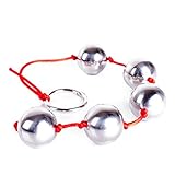 Davidsource Anal Beads Anal Chain Balls Butt Plug With Pull Ring Anus Anal Pleasure G-Spot Prostate Massager Unisex Adult Sex Toy (Hollow Metal Beads)