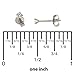 14k White Gold Cubic Zirconia Stud Earrings, 2mm (0.06ctw)