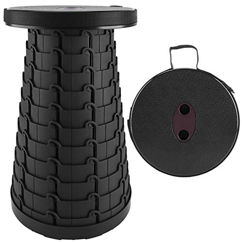 Geboor Folding Stool for Camping Portable Lightweight Retractable Plastic Stool Collapsable Stool for Fishing Hiking Traveling Outdoors Indoors Activities