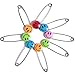 50 Pcs Safety Pin Diaper Pin Cloth Diaper Pin Assorted Color Plastic Head Smile Faces Style Baby Safety Locking Cloth Diaper Pins Baby Clothes Diaper Nappy Pin Safety Pin