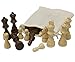 GrowUpSmart Staunton Chess Pieces with Extra Queens | Size: Medium - King Height: 3 inches | Wood