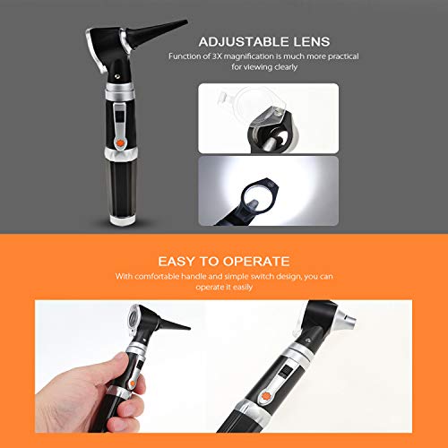 Otoscope Kit,Professional Diagnostic Ear Care Tool with 2.5V Halogen