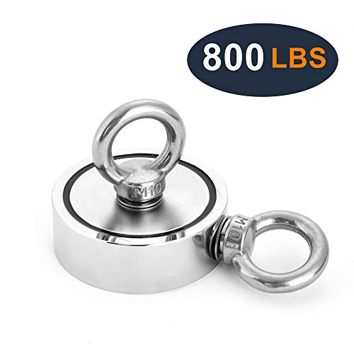 image for HHOOMY SDouble Lifting Ring Neodymium Magnet (Double-Sided Magnetic) R