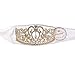 PIXNOR Wedding Bridal Tiara with Comb Rhinestone Crystal Bridal Wedding Tiara Headband (Gold)