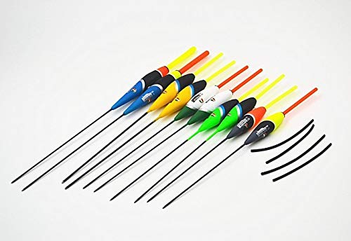 Unibell bobbers floats, 10Pcs Colorful Fishing Carp Floats Bobbers Hooks Freshwater Floating Tackle Accessories