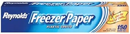 KROGER : Freezer & Microwave Safe Paper Plastic Coated Reynolds Uniwraps Baking and Cooking freezer paper sheets Parchment Paper Roll (150 sf, white)