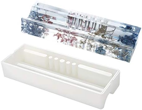 Fittoway Multifunction Cell Phone Storage Box Silicone Mold DIY Pen Pencil Holder Resin Mold (White)