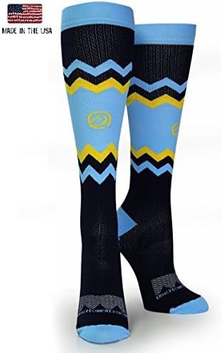 Crazy Compression OTC Chevron Compression Socks (SM (7-10), Navy)