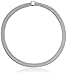 Amazon Essentials Sterling Silver Rhodium Plated High Polished Mesh Necklace, 17