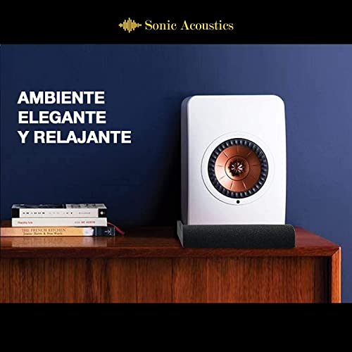 Sonic Acoustics Acoustic Isolation Pads, 2 Pieces, Acoustic Foam for 5" Studio Monitor Speaker, Black