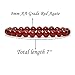 Dyed AA Grade Red Agate Gemstone 8mm Round Beads Stretch Bracelet 7 Inch