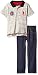U.S. Polo Assn. Little Boys' Space Dyed Jersey Shirt and Denim Jean, Red, 5
