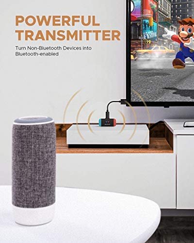 Bluetooth Adapter for Nintendo Switch USB C Wireless Audio Transmitter Support APTX Low Latency Voice Chat Passthrough Charging Compatible with AirPods PS4 Bose Sony and Bluetooth Speakers Earbuds