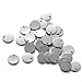 VALYRIA 50pcs Stainless Steel Blank Stamping Tags Round Charm Pendants Silver Tone 10mm(3/8