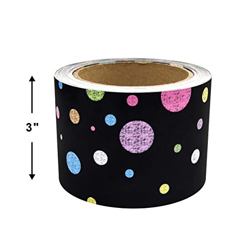 Colorful Chalkboard Bulletin Board Confetti-Themed Double Side for Classroom Decoration