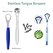 Tongue Scraper Cleaner, 5Pcs Stainless Steel Metal Tongue Scrapers Brush Oral Care Kit with Carrying Case, Reusable Tongue Scraping Cleaners for Adults and Kids Eliminate Bad Breath