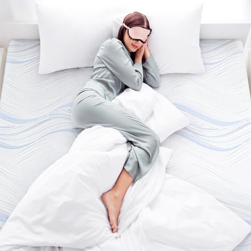 BedStory Topper 160 x 200 cm H3/H4 10 cm High Gel Cold Foam Mattress Topper | For bed, box spring bed, sofa bed and caravan, washable cover, double slip resistance, Oeko-Tex Standard 100.