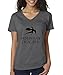 New Way 151 - Women's V-Neck T-Shirt Mother of Dragons Game of Thrones 2XL Charcoal