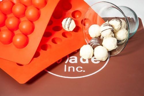 Truffly Made. Medium Round Chocolate Truffle, Jelly and Candy Mold, 54 cavities, One step candy pop-out by Truffly Made