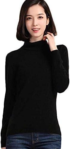 Wome's Cashmere Sweater Pullover High Collar Turtleneck Solid Color Basic Long Sleeve Sweater Tops Blouse