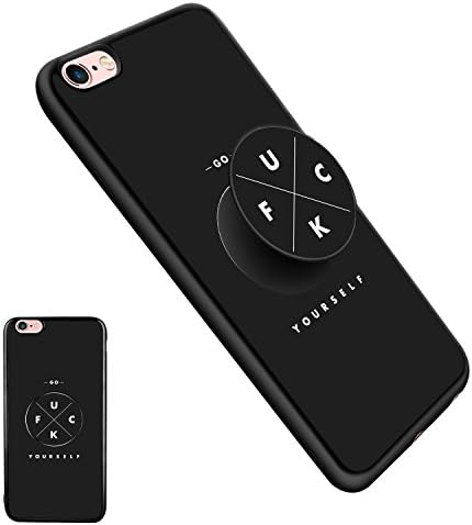 iPhone 6/6S Plus Fuck Case, Unique Soft Ultralight Slim Cover, Newest Thin Anti-Drop TPU Protective Case with Pop Mount Stand Integrative for iPhone 6/6S Plus(5.5 Inch) - Fuck07