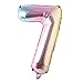 16 inch gradient rainbow number balloons unicorn party foil balloon baby shower 1 birthday party decorations kids numbers Air ball (16 Inch Rainbow 7)