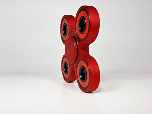 Red EDC Quad Spinner Fidget toys, Fidget Hand Spinners Stress Reducer - Perfect For ADD, ADHD, Anxiety, and Autism Adult Children For Killing Time (red)