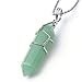 JOVIVI® Rock Crystal Divination Quartz Healing Point Chakra Pendant - Green Aventurine
