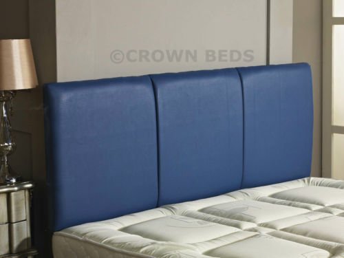 CROWNBEDSUK QUALITY FAUX LEATHER ALTON HEADBOARD IN 2ft6,3ft,4ft,4ft6,5ft,6ft NEW!!!!! (4FT SMALL DOUBLE, BLUE)