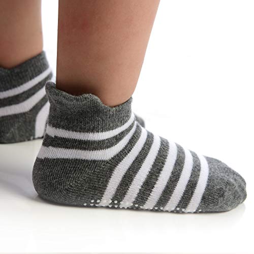 Anti Slip Non Skid Ankle Socks With Grips For Baby Toddler Kids Boys