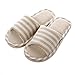 Wodeal Slippers, Women's and Men's Cotton Flax Casual House Slippers Indoor and Outdoor