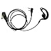 GoodQbuy G-Shape Clip Ear Earpiece Headset with PTT Button & Mic is Compatible with Icom Radio IC-F24S IC-F31 IC-F3 IC-F3S IC-F4 2-pin
