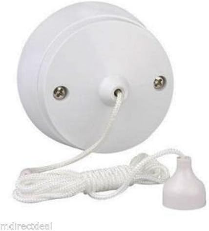 Ceiling Pull Cord 6 Amp Switch 2 Way Bathroom/Toilet Light on off Switches New