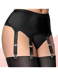 Cinturón de lencería elástico para dama, con 6 correas ajustables, para tirantes y medias altas