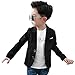 Boy's Fashion Blazers Casual Jackets, Black, 140(8-9T)